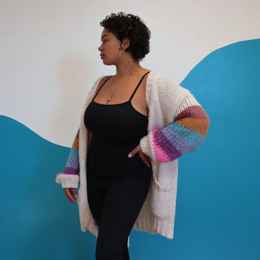 Rainbow Sleeves Cardigan